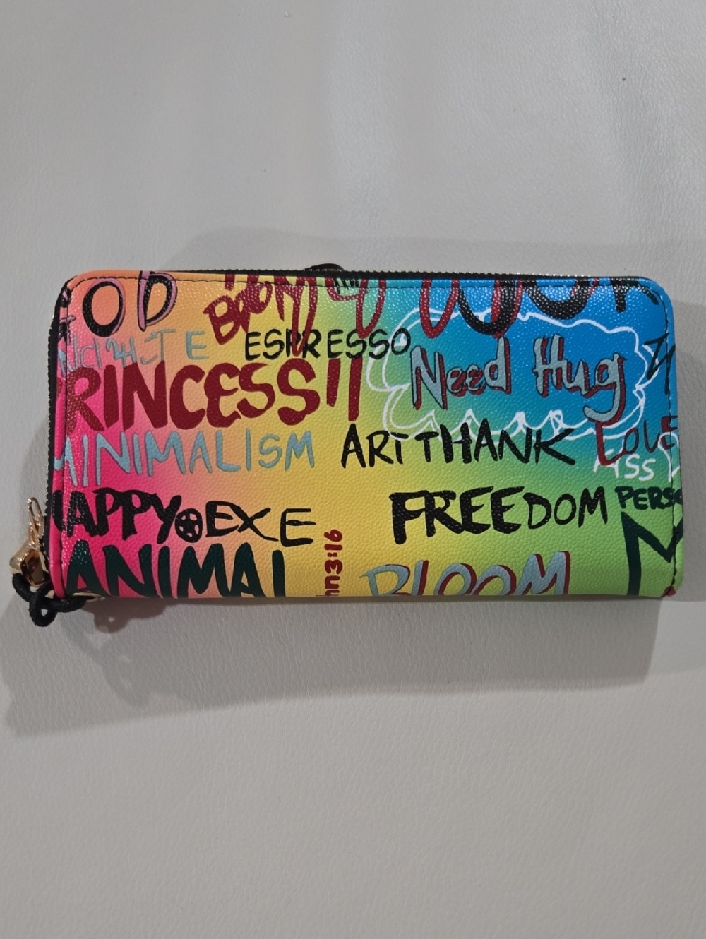 Colorful Graffiti Zip Wallet